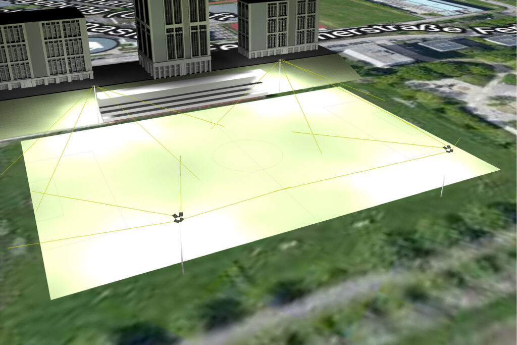 RIESTE Fußballplatzbeleuchtung Visualisierung 1