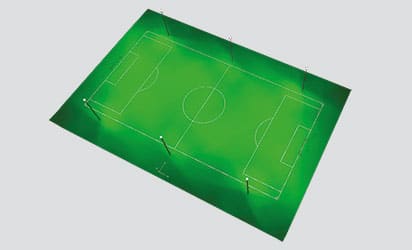 Umrüstung Fußballplatzbeleuchtung: Lichtplanung