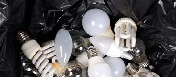 LED Birnen Entsorgung bei der regelmäßigen Müllabfuhr