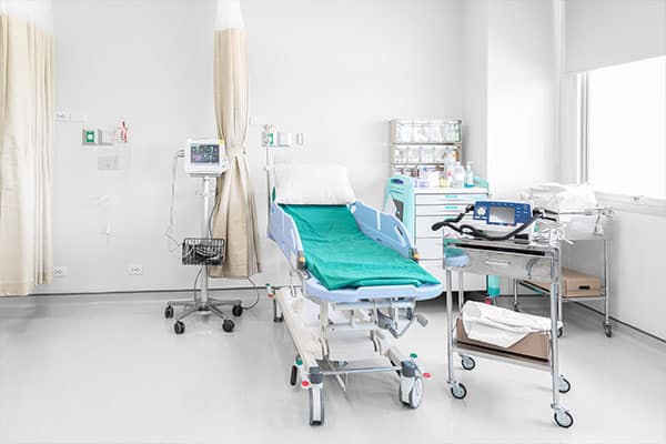 Lichtkonzept Krankenhäuser & Gesundheitseinrichtungen: Patientenbett