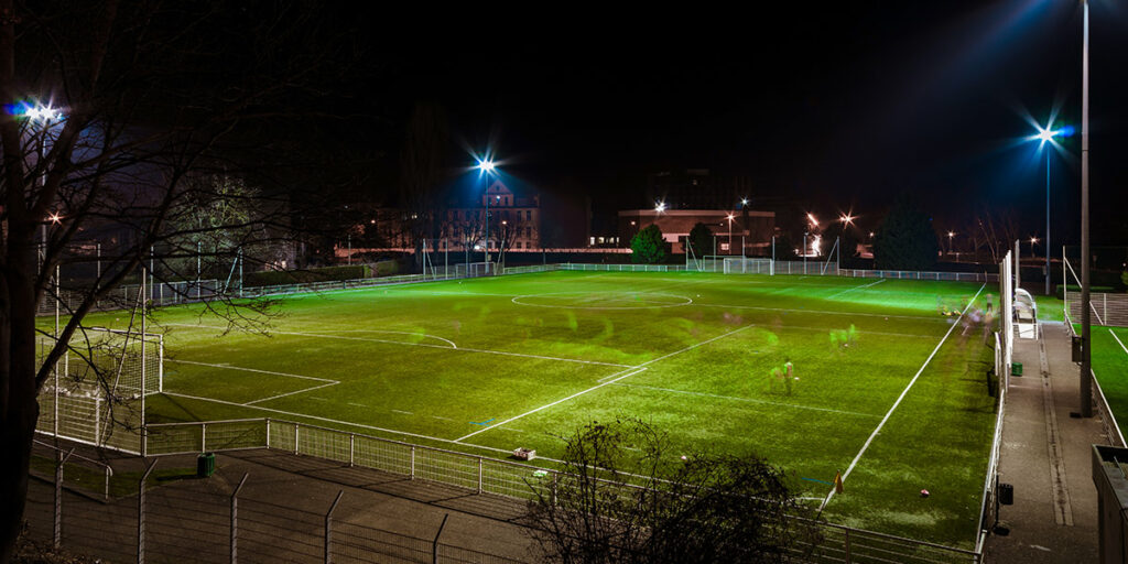 Lichtplanung für Fußballplatz