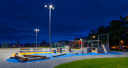 Lichtprojekt Skate-/Freizeitpark: Sicheres Licht