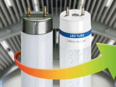 Vergleich Leuchtstoffröhre T8 mit einer modernen LED-Röhre